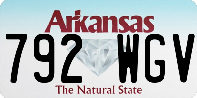 AR license plate 792WGV