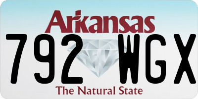 AR license plate 792WGX