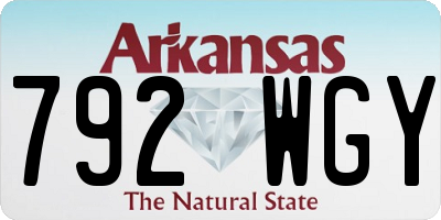 AR license plate 792WGY