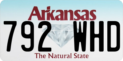 AR license plate 792WHD
