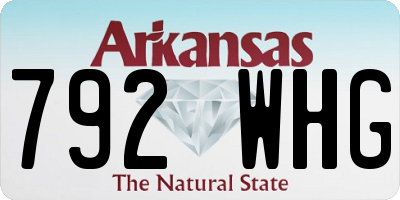 AR license plate 792WHG