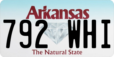 AR license plate 792WHI