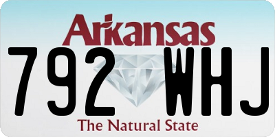 AR license plate 792WHJ