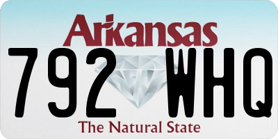 AR license plate 792WHQ