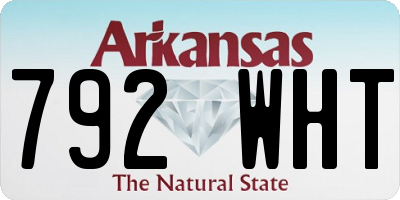 AR license plate 792WHT
