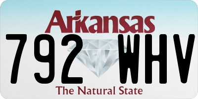 AR license plate 792WHV