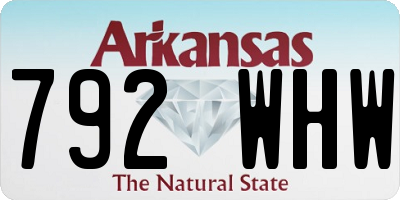 AR license plate 792WHW