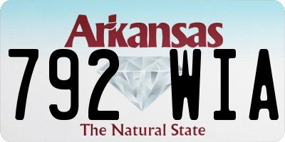 AR license plate 792WIA