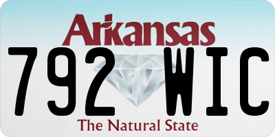 AR license plate 792WIC