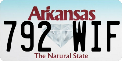 AR license plate 792WIF