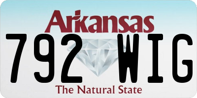 AR license plate 792WIG