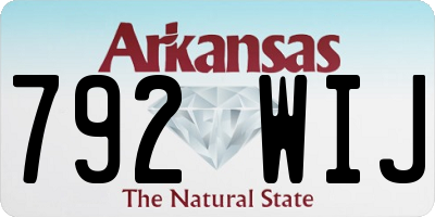 AR license plate 792WIJ