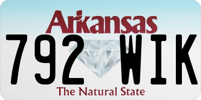 AR license plate 792WIK