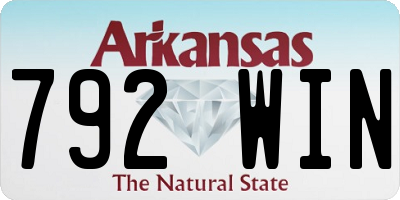 AR license plate 792WIN
