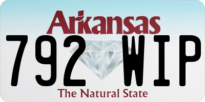 AR license plate 792WIP