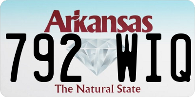 AR license plate 792WIQ