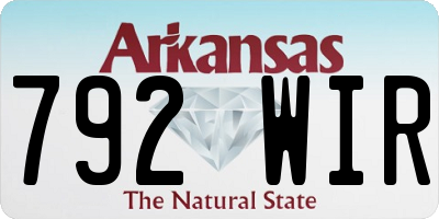AR license plate 792WIR