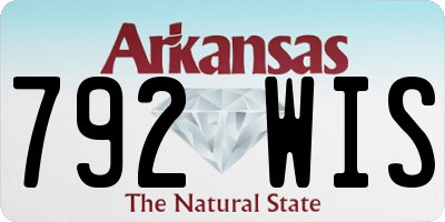 AR license plate 792WIS