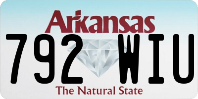 AR license plate 792WIU
