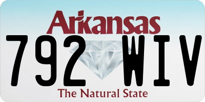 AR license plate 792WIV