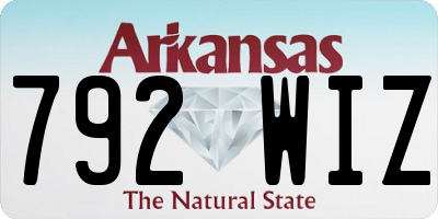 AR license plate 792WIZ