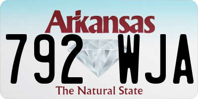 AR license plate 792WJA