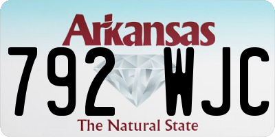 AR license plate 792WJC