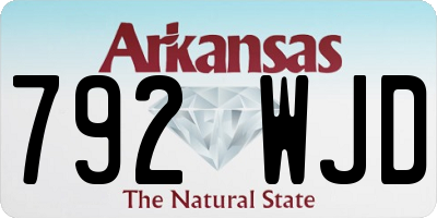 AR license plate 792WJD