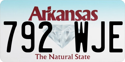 AR license plate 792WJE
