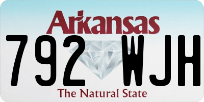 AR license plate 792WJH