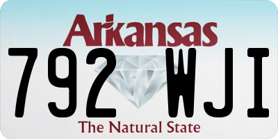 AR license plate 792WJI
