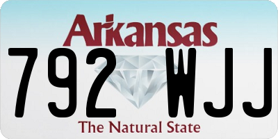 AR license plate 792WJJ
