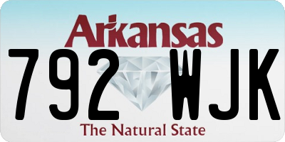 AR license plate 792WJK
