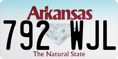 AR license plate 792WJL