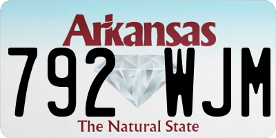 AR license plate 792WJM