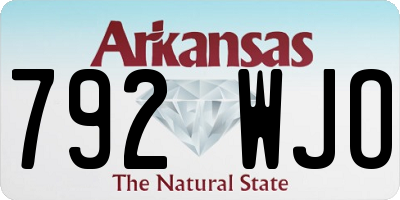 AR license plate 792WJO