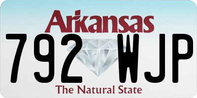 AR license plate 792WJP