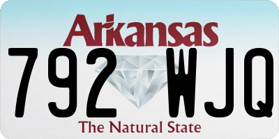 AR license plate 792WJQ