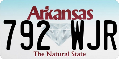 AR license plate 792WJR