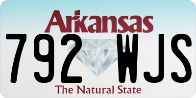 AR license plate 792WJS