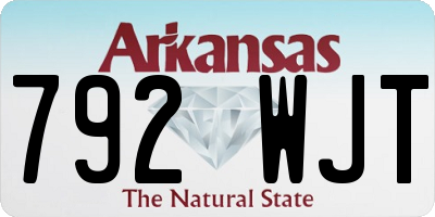 AR license plate 792WJT