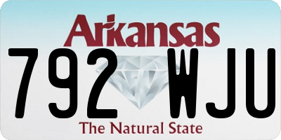 AR license plate 792WJU