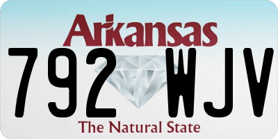 AR license plate 792WJV