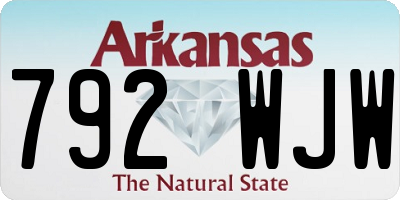 AR license plate 792WJW