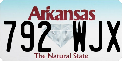 AR license plate 792WJX