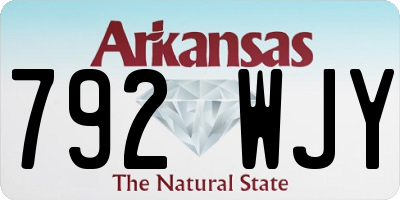 AR license plate 792WJY