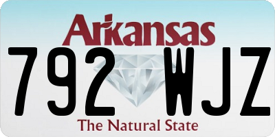AR license plate 792WJZ
