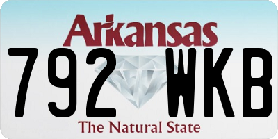 AR license plate 792WKB