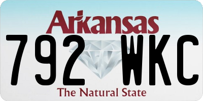 AR license plate 792WKC