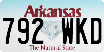 AR license plate 792WKD